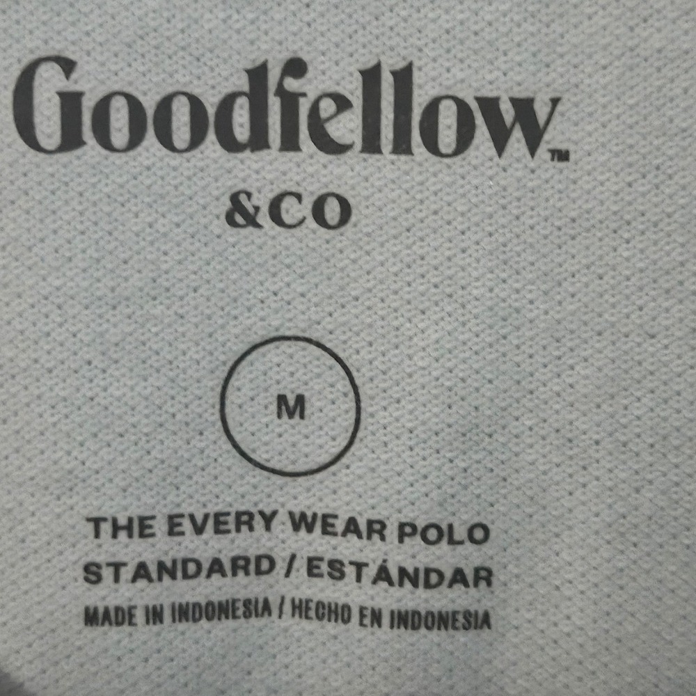 Goodfellow & Co Mens Light Blue The Every Wear Polo Shirt Standard Fit Size M - Picture 2 of 4